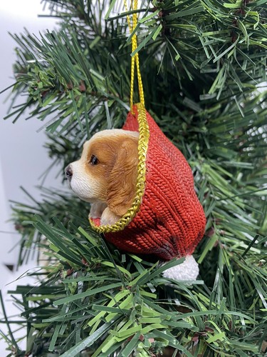 2 x Cavalier Perro Cachorro Navidad Árbol de Navidad Decoración Estatua Decoración del Hogar - Imagen 3 de 8