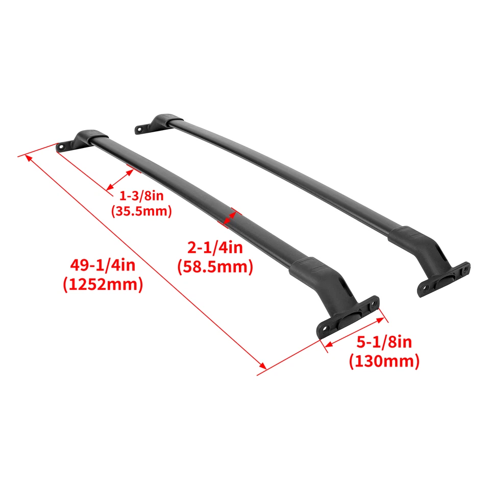 For 18-24 Lincoln Navigator Ford Expedition Roof Rack Cross Bar Luggage Carrier Foto 2 de 4