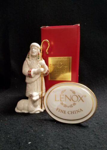 LENOX CHINA JEWELS Nativity Shepherd With Staff Made In USA - Picture 1 of 4