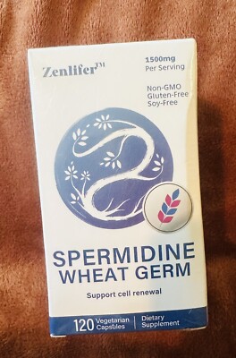 Zenlifer Spermidine Wheat Germ 1500mg 120 Veggie Caps Exp 06/26