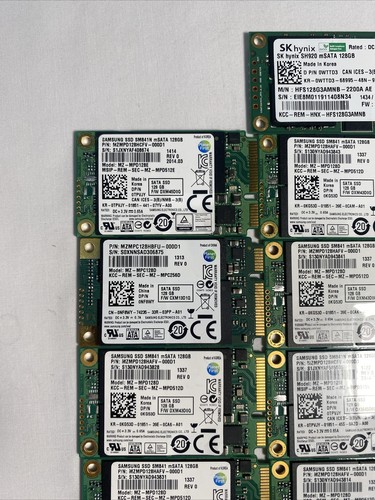 Sixteen (16) Assorted 1.8” mSATA SSDs - Samsung, SK Hynix, Lite-On - All 128GB - Picture 2 of 8
