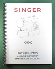 Singer C5200 Instruction Manual: 66 Pages & Protective Covers!