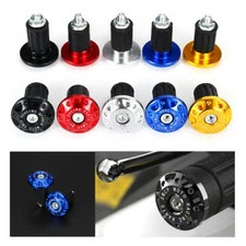 7/8'' Motorcycle Dirt Bike CNC Handlebar Grips Handle Bar End Cap Plugs Slider