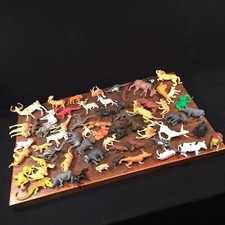 Vintage Toy Animal Lot 62 Plastic Elephant Tiger Alligator Camel PRIORITY MAIL