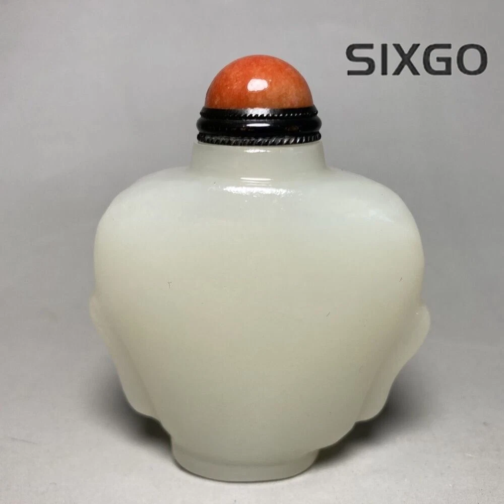白玉古董中国鼻烟壶| eBay