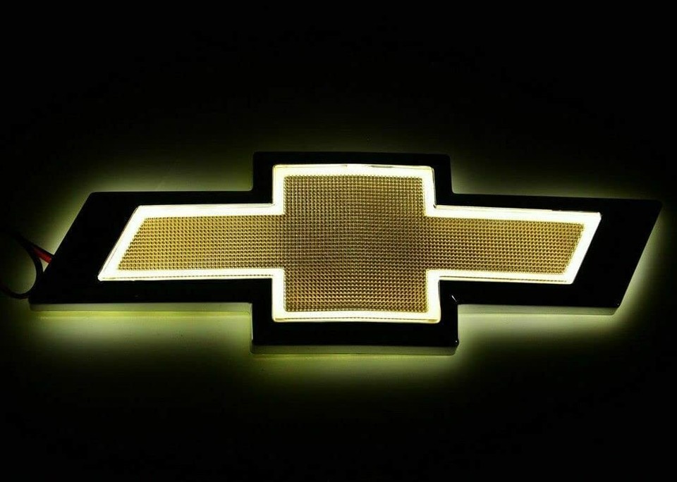 5D LED Chevrolet Car Emblem Trunk Tail Logo Light Badge Lamp Compatible ...