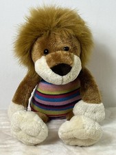 Animal Alley Lion Stuffed Animal Striped Knit Outfit Plush Toy Lovey 14  2007