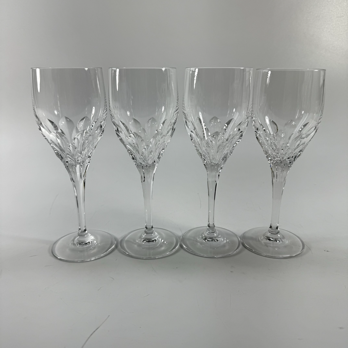 wine glasses round Clear Recycled Glass Stemless Wine Glasses  Set of 4