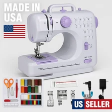 Portable Electric Sewing Machine Crafting 12 Built-In Stitches with Sewing kit
