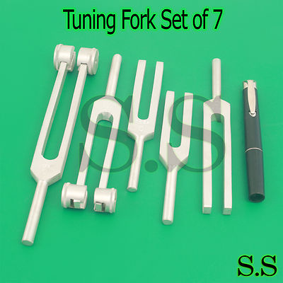 Tuning Fork Set of 7 - Medical Surgical Diagnostic instruments+ FREE ...