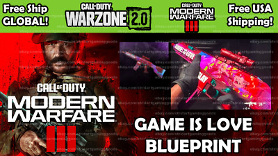 CoD Modern Warfare 3 - MW3 - Game is Love Blueprint - INSTANT SEND - Global