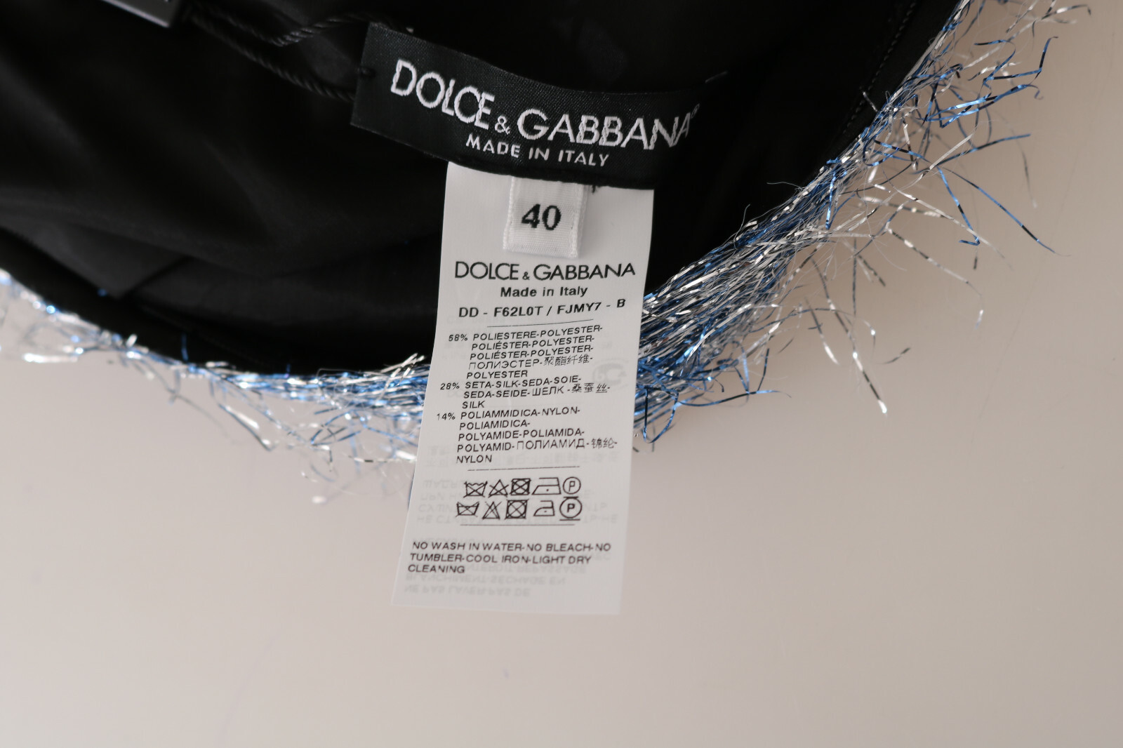 DOLCE & GABBANA Dress Light Blue Fringe Shift Gown s. IT42 / US8 / M RRP $4200 image 8