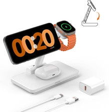 MagSafe 3-in-1 Wireless Charging Station   Foldable Stand for iPhone  Watch