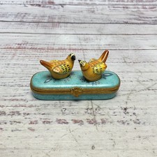 Limoges France Love Birds Peint Main Hand-Painted Trinket Box 3
