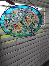 Amia Stained Glass Suncatcher   Birds 9 Wide ...