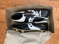 1970s NIB Spot Bilt Jaguar Football Shoes Sz 8.5 Black Deadstock Cleats NOS 70s