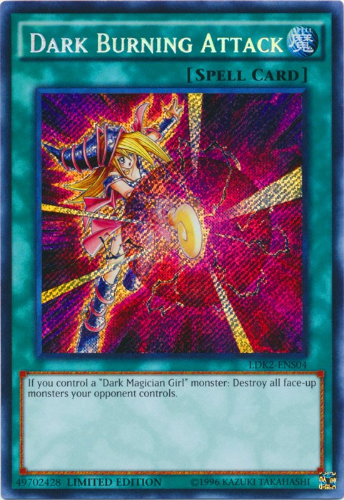 Dark Burning Attack - LDK2-ENS04 - Secret Rare - Limited Edition Moderately Play