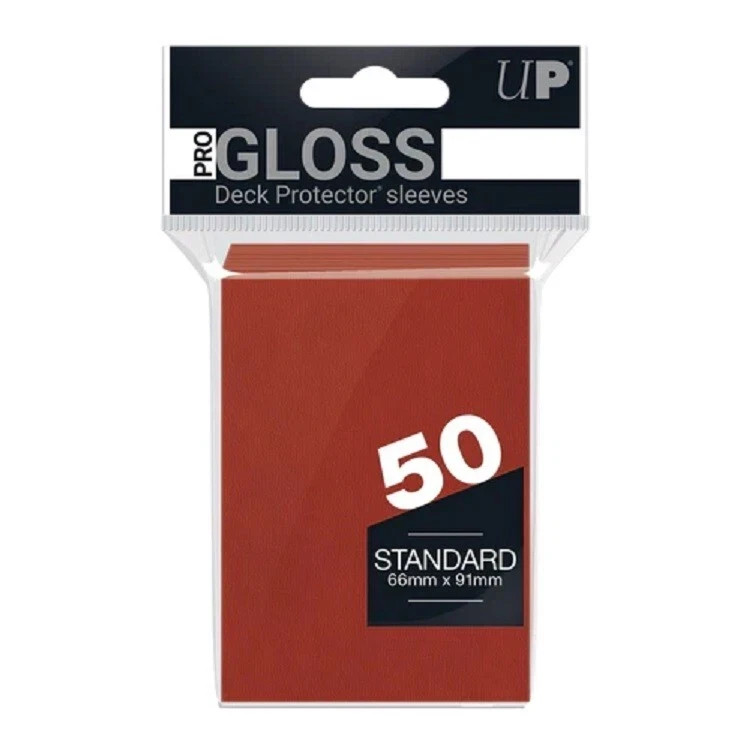 Ultra Pro 50 sleeves Standard carte pokemon one piece rosso red Gloss lucide
