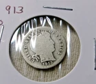 1913 P SILVER BARBER DIME