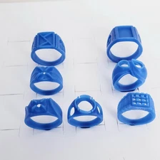 Lot Of 7 Assorted Rings. Wax Jewelry Patterns For Lost Wax Casting 25-115