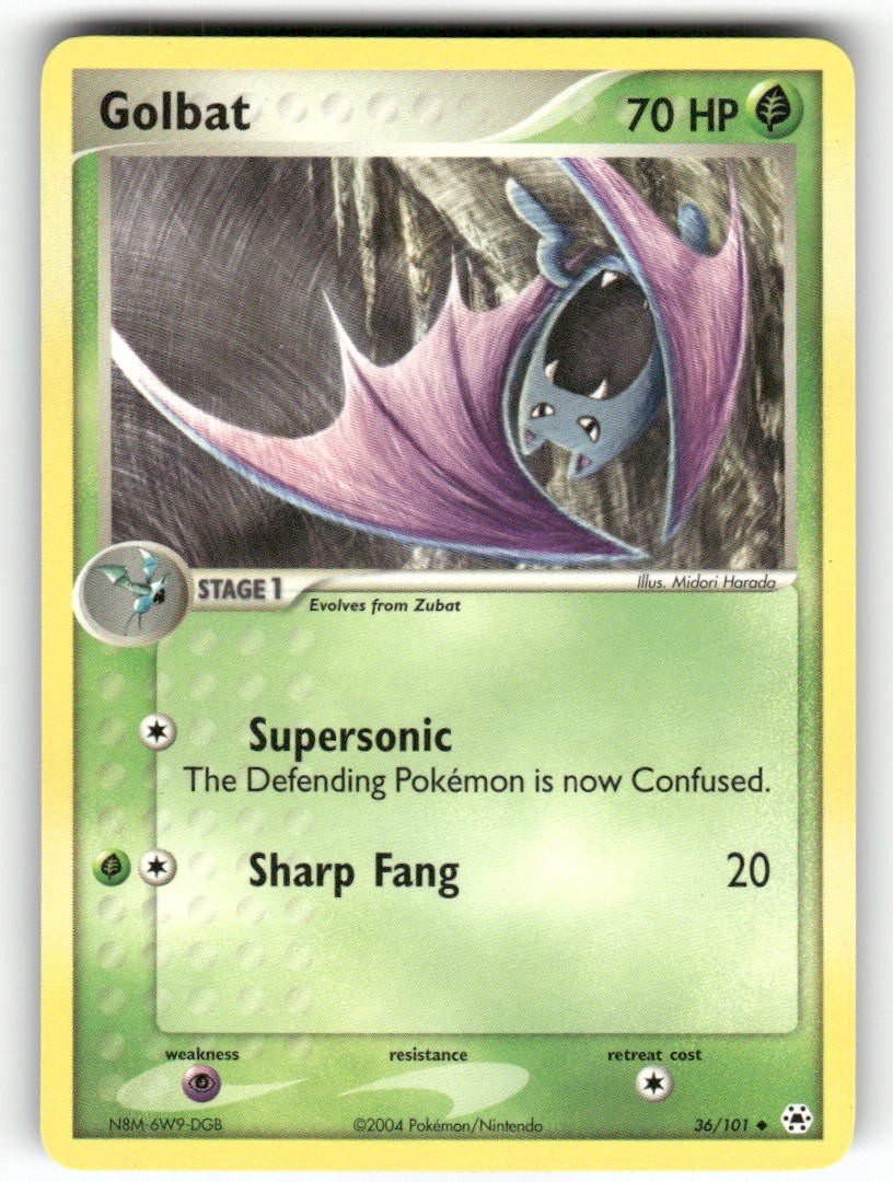 Golbat 36/101 - UC Hidden Legends Pokemon NM
