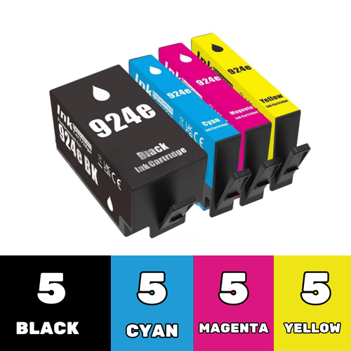 Cartucho de tinta 924 924e 924XL compatível com HP OfficeJet Pro 8135e 8134e 8132e 8122e 8124e