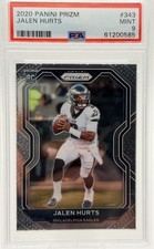 2020 Panini Prizm Jalen Hurts Rookie #343 Base PSA 9 Philadelphia Eagles