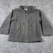 Columbia Fleece Jacket Kids 12-18 Months Gray Full Zip Mock Neck Outdoor Layer