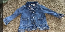 Embroidered Floral Faded Glory Vintage Jean Jacket 18 Mo