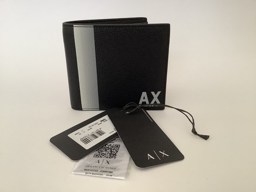 New Armani Exchange ‘Long Island Side Band’ Black Bifold Wallet with Coin Pouch - Picture 10 of 10