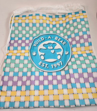 Build-A-Bear Workshop pastel Drawstring Cinch Bag Backback Bag Tote