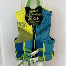 HYPERLITE Youth Child Life Jacket Vest 33-55lbs Blue/Yellow Beach