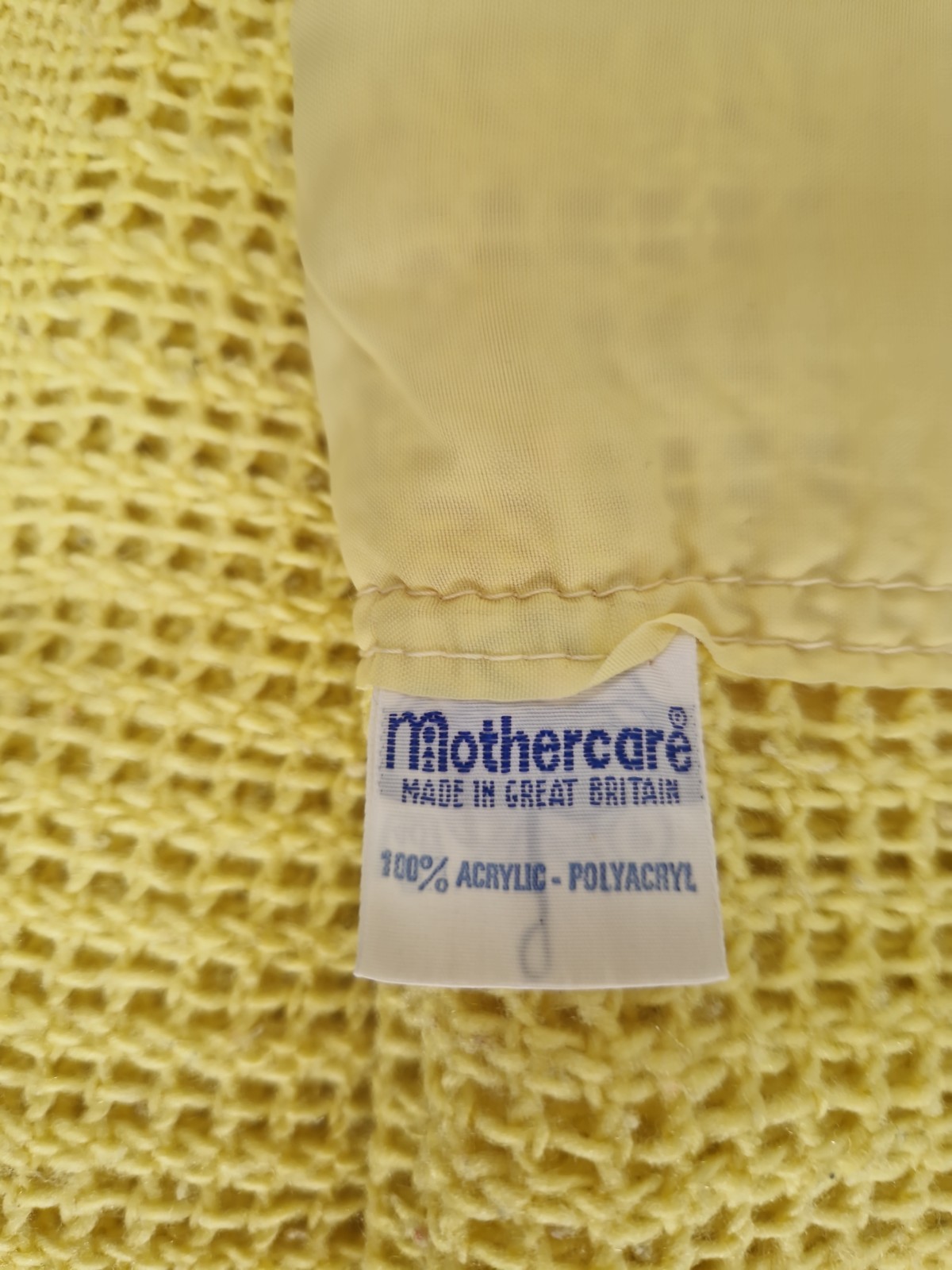 Coperta per carrozzina Mothercare gialla vintage 100x130 cm foto 2