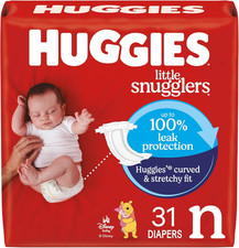 Size Newborn Diapers, Little Snugglers Baby Diapers, Size Newborn Up to 10 Lbs 