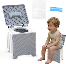 Portable Potty Seat for Toddler, Kids Travel Potty Foldable Compact Potty Traini