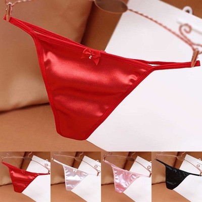 Unifarben Unterhose Unterwäsche Weich Atmungsaktiv Bikini G-String Brandneu