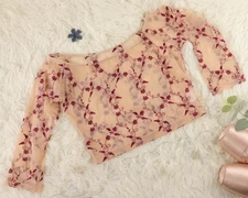 Embroidered Ballet Dance Top – Elegant Practice & Performance Wear