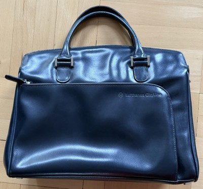 LUFTHANSA AIRLINES STEWARDESS CABIN CREW LEATHER HAND BAG TOTE by PICARD