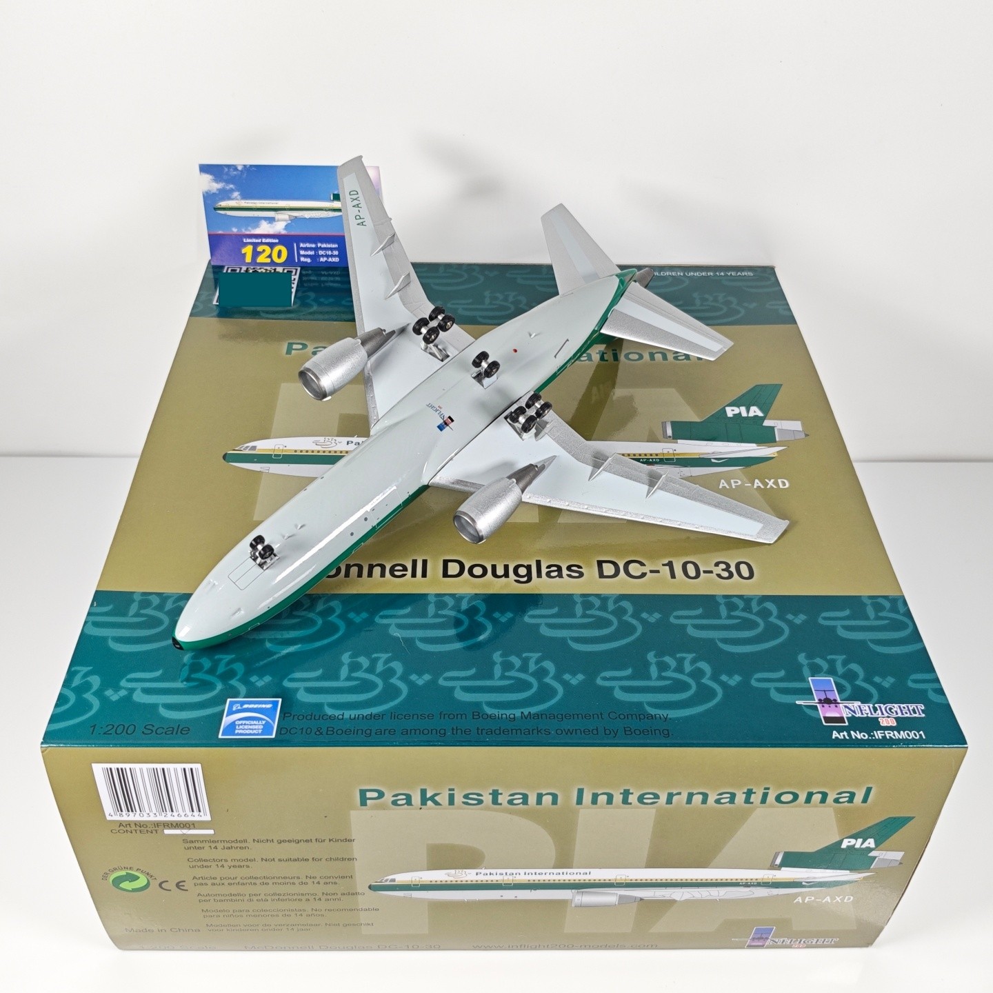 1:200 InFlight PIA DC-10-30 AP-AXD ​Passenger Airplane Diecast Plane Model