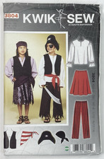 Kwik Sew 3804 Kids Pirate Costume Sewing Pattern XS-XL 4-14 UNCUT Halloween