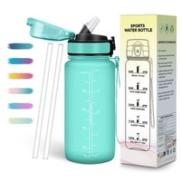 Mulbijeo Trinkflasche 500ML Bpa-Frei Auslaufsicher Mit