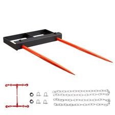 Uimoso 49" Hay Spear Bale Spear Skid Steer Loader Tractor Bucket Attachment