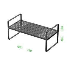 Expandable Cabinet Storage Shelf Stackable Organizer Rack for Kitchen Bathroo...