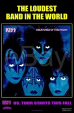 KISS COTN "LOUDEST BAND IN THE WORLD 24 x 36 Inch Custom Tour / Promo Poster