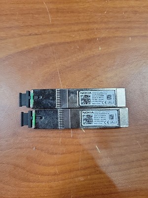 LOT OF 2 Nokia GPON SFP Module 3FE46899AB  I-Temp 1310 TX Green