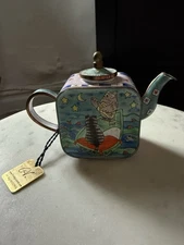 Beautiful vintage teapot from the Charlotte Di Vita collection Hand painted 