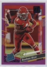 2023 Panini Clearly Donruss Rated Rookie Purple 167/199 Rashee Rice #79 0i8b
