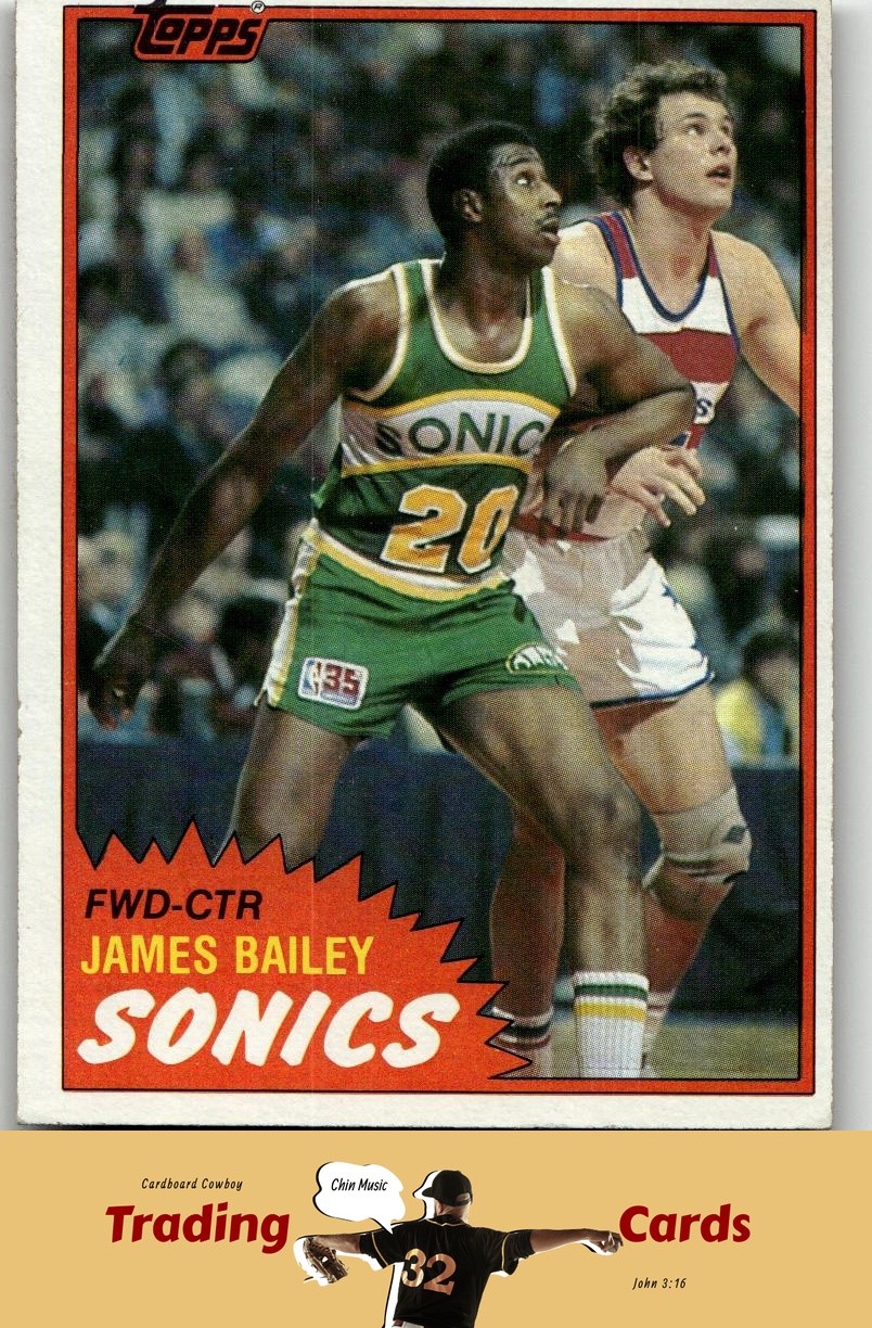 1981-82 Topps #W96 James Bailey Seattle SuperSonics Basketball Card VG/EX