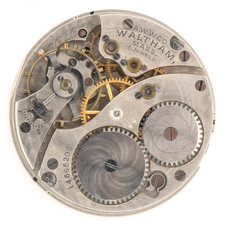 Waltham Grade No. 165 0-Size 15-Jewel Antique Pocket Watch Movement, Runs