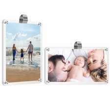 2Pcs Acrylic Magnetic Photo Frame, Suitable for car Visor, refrigerators, and...